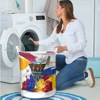 Personalised Brisbane Lions Football Laundry Basket Australia City Skyline Graphic Fierce Mascot Art