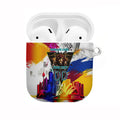 Personalised Brisbane Lions Football AirPods Case Australia City Skyline Graphic Fierce Mascot Art