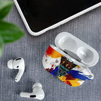 Personalised Brisbane Lions Football AirPods Case Australia City Skyline Graphic Fierce Mascot Art