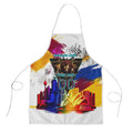Personalised Brisbane Lions Football Apron Australia City Skyline Graphic Fierce Mascot Art