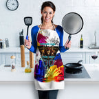 Personalised Brisbane Lions Football Apron Australia City Skyline Graphic Fierce Mascot Art