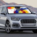 Personalised Brisbane Lions Football Auto Sun Shade Australia City Skyline Graphic Fierce Mascot Art
