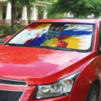 Personalised Brisbane Lions Football Auto Sun Shade Australia City Skyline Graphic Fierce Mascot Art