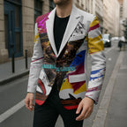 Personalised Brisbane Lions Football Blazer Australia City Skyline Graphic Fierce Mascot Art