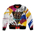 Personalised Brisbane Lions Football Bomber Jacket Australia City Skyline Graphic Fierce Mascot Art