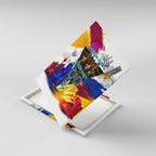 Personalised Brisbane Lions Football Canvas Wall Art Australia City Skyline Graphic Fierce Mascot Art