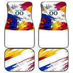 Personalised Brisbane Lions Football Car Mats Australia City Skyline Graphic Fierce Mascot Art