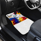 Personalised Brisbane Lions Football Car Mats Australia City Skyline Graphic Fierce Mascot Art