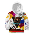 Personalised Brisbane Lions Football Kid Hoodie Australia City Skyline Graphic Fierce Mascot Art
