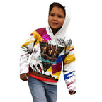 Personalised Brisbane Lions Football Kid Hoodie Australia City Skyline Graphic Fierce Mascot Art