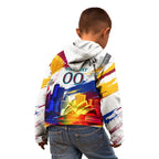 Personalised Brisbane Lions Football Kid Hoodie Australia City Skyline Graphic Fierce Mascot Art