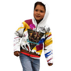 Personalised Brisbane Lions Football Kid Hoodie Australia City Skyline Graphic Fierce Mascot Art