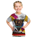 Personalised Brisbane Lions Football Kid T Shirt Australia City Skyline Graphic Fierce Mascot Art