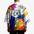 Personalised Brisbane Lions Football Kimono Australia City Skyline Graphic Fierce Mascot Art