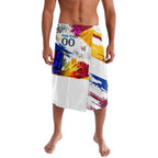 Personalised Brisbane Lions Football Lavalava Australia City Skyline Graphic Fierce Mascot Art