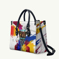 Personalised Brisbane Lions Football Leather Bag Australia City Skyline Graphic Fierce Mascot Art