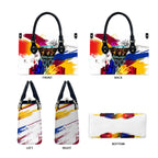 Personalised Brisbane Lions Football Leather Bag Australia City Skyline Graphic Fierce Mascot Art