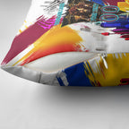 Personalised Brisbane Lions Football Pillow Cover Australia City Skyline Graphic Fierce Mascot Art