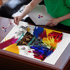 Personalised Brisbane Lions Football Puzzle Australia City Skyline Graphic Fierce Mascot Art