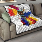 Personalised Brisbane Lions Football Quilt Australia City Skyline Graphic Fierce Mascot Art