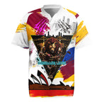 Personalised Brisbane Lions Football Rugby Jersey Australia City Skyline Graphic Fierce Mascot Art