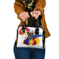 Personalised Brisbane Lions Football Shoulder Handbag Australia City Skyline Graphic Fierce Mascot Art
