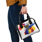 Personalised Brisbane Lions Football Shoulder Handbag Australia City Skyline Graphic Fierce Mascot Art