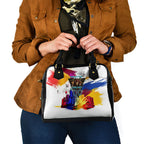 Personalised Brisbane Lions Football Shoulder Handbag Australia City Skyline Graphic Fierce Mascot Art