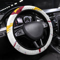 Brisbane Lions Football Steering Wheel Cover Australia City Skyline Graphic Fierce Mascot Art