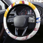 Brisbane Lions Football Steering Wheel Cover Australia City Skyline Graphic Fierce Mascot Art