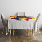 Personalised Brisbane Lions Football Tablecloth Australia City Skyline Graphic Fierce Mascot Art