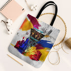Personalised Brisbane Lions Football Tote Bag Australia City Skyline Graphic Fierce Mascot Art