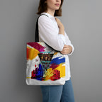 Personalised Brisbane Lions Football Tote Bag Australia City Skyline Graphic Fierce Mascot Art
