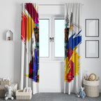 Personalised Brisbane Lions Football Window Curtain Australia City Skyline Graphic Fierce Mascot Art