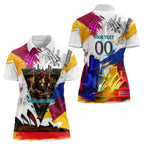 Personalised Brisbane Lions Football Women Polo Shirt Australia City Skyline Graphic Fierce Mascot Art