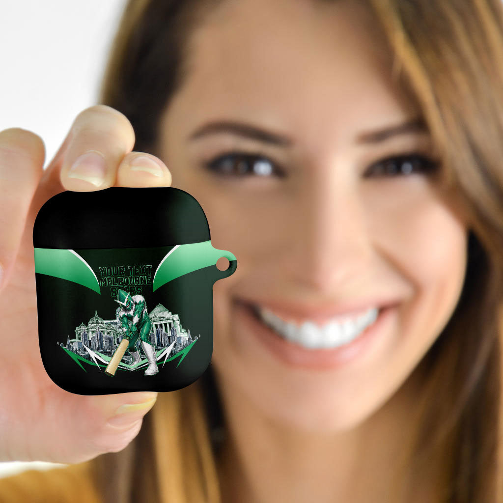 Personalised Melbourne Stars Cricket Mascot Skyline AirPods Case Comic Style Superhero Mascot Fan Art Graphic