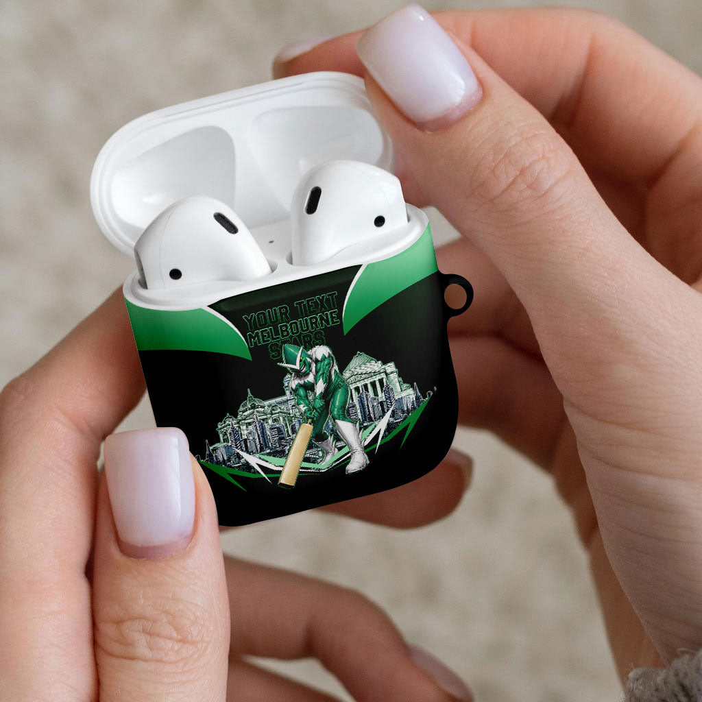 Personalised Melbourne Stars Cricket Mascot Skyline AirPods Case Comic Style Superhero Mascot Fan Art Graphic