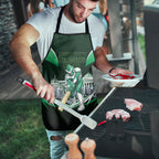 Personalised Melbourne Stars Cricket Mascot Skyline Apron Comic Style Superhero Mascot Fan Art Graphic