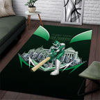 Personalised Melbourne Stars Cricket Mascot Skyline Area Rug Comic Style Superhero Mascot Fan Art Graphic