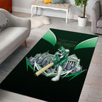 Personalised Melbourne Stars Cricket Mascot Skyline Area Rug Comic Style Superhero Mascot Fan Art Graphic