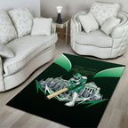 Personalised Melbourne Stars Cricket Mascot Skyline Area Rug Comic Style Superhero Mascot Fan Art Graphic