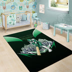 Personalised Melbourne Stars Cricket Mascot Skyline Area Rug Comic Style Superhero Mascot Fan Art Graphic