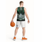 Personalised Melbourne Stars Cricket Mascot Skyline Basketball Jersey Comic Style Superhero Mascot Fan Art Graphic