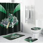 Personalised Melbourne Stars Cricket Mascot Skyline Bathroom Set Comic Style Superhero Mascot Fan Art Graphic