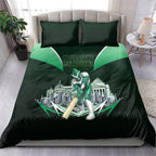 Personalised Melbourne Stars Cricket Mascot Skyline Bedding Set Comic Style Superhero Mascot Fan Art Graphic