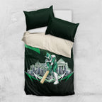 Personalised Melbourne Stars Cricket Mascot Skyline Bedding Set Comic Style Superhero Mascot Fan Art Graphic