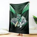 Personalised Melbourne Stars Cricket Mascot Skyline Blanket Comic Style Superhero Mascot Fan Art Graphic