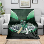 Personalised Melbourne Stars Cricket Mascot Skyline Blanket Comic Style Superhero Mascot Fan Art Graphic