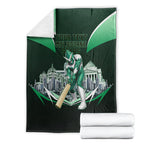 Personalised Melbourne Stars Cricket Mascot Skyline Blanket Comic Style Superhero Mascot Fan Art Graphic