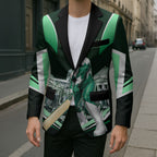 Personalised Melbourne Stars Cricket Mascot Skyline Blazer Comic Style Superhero Mascot Fan Art Graphic